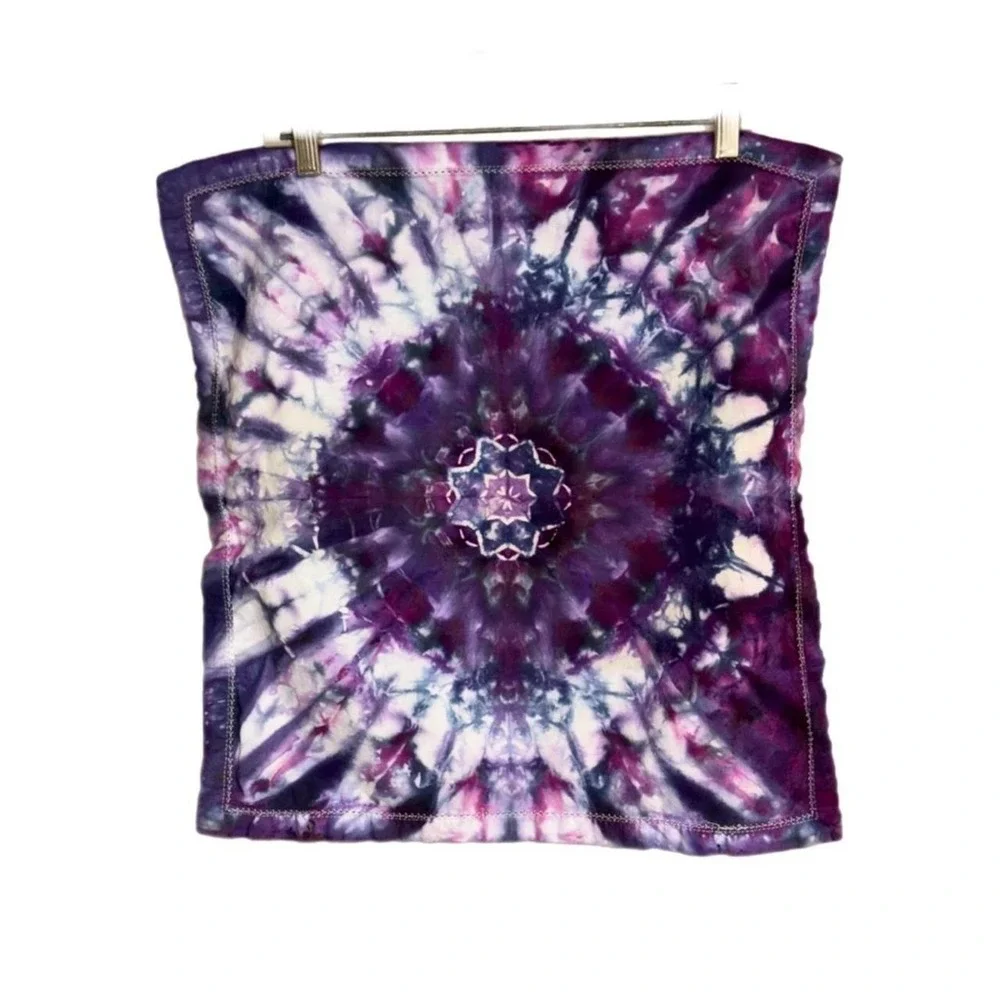 Threshold Purple Tie‑Dye Cotton Cloth - Boho Mandala Pattern - 100% Cotton